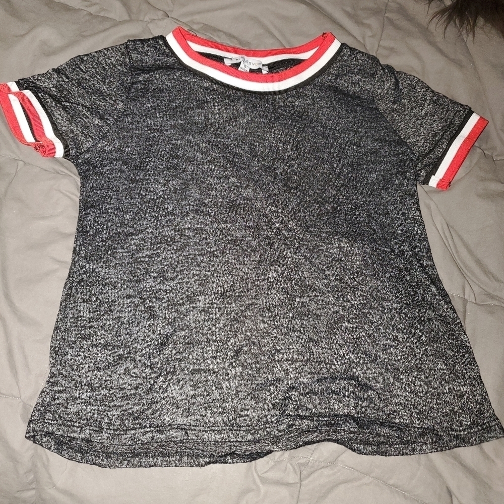 PURPLE snow gray tee